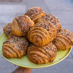 Everything Croissants with cream cheese filling ($4.50 each)